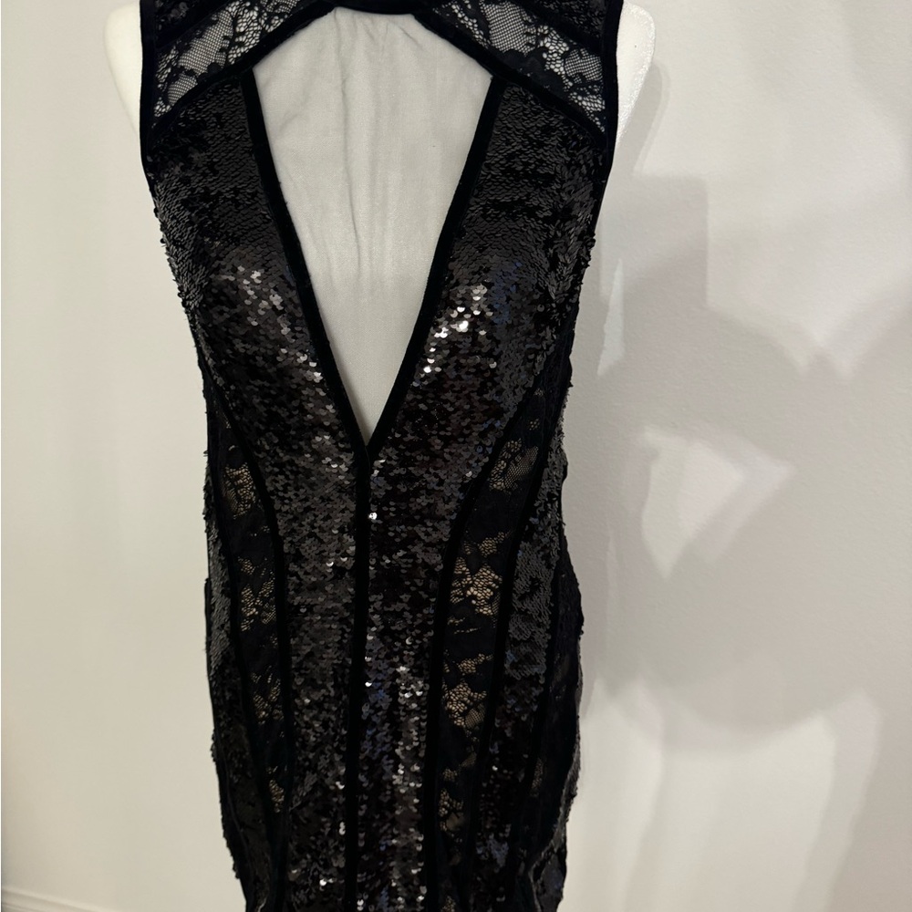 Sexy black lace dress